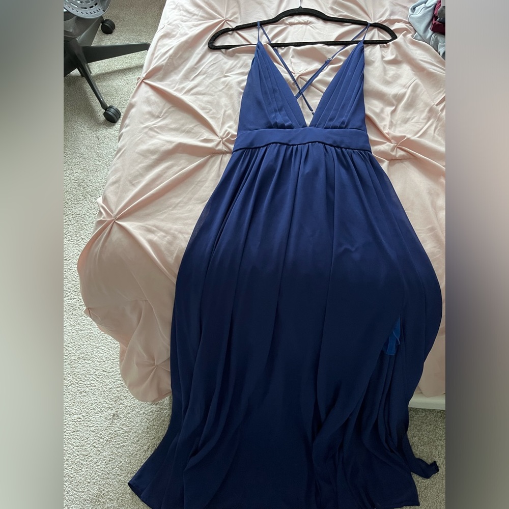 BouBou Blue Formal Dress with Slit